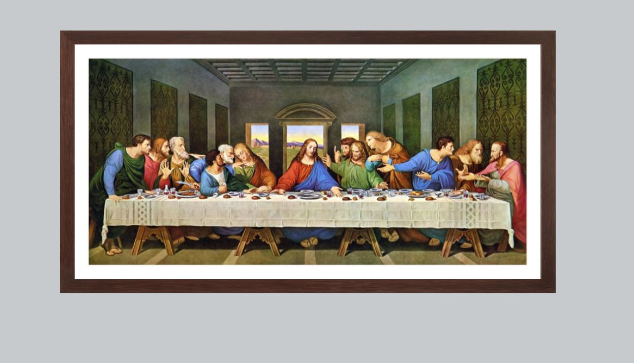 The Last Supper by Leonardo da Vinci Picture Frame Religious