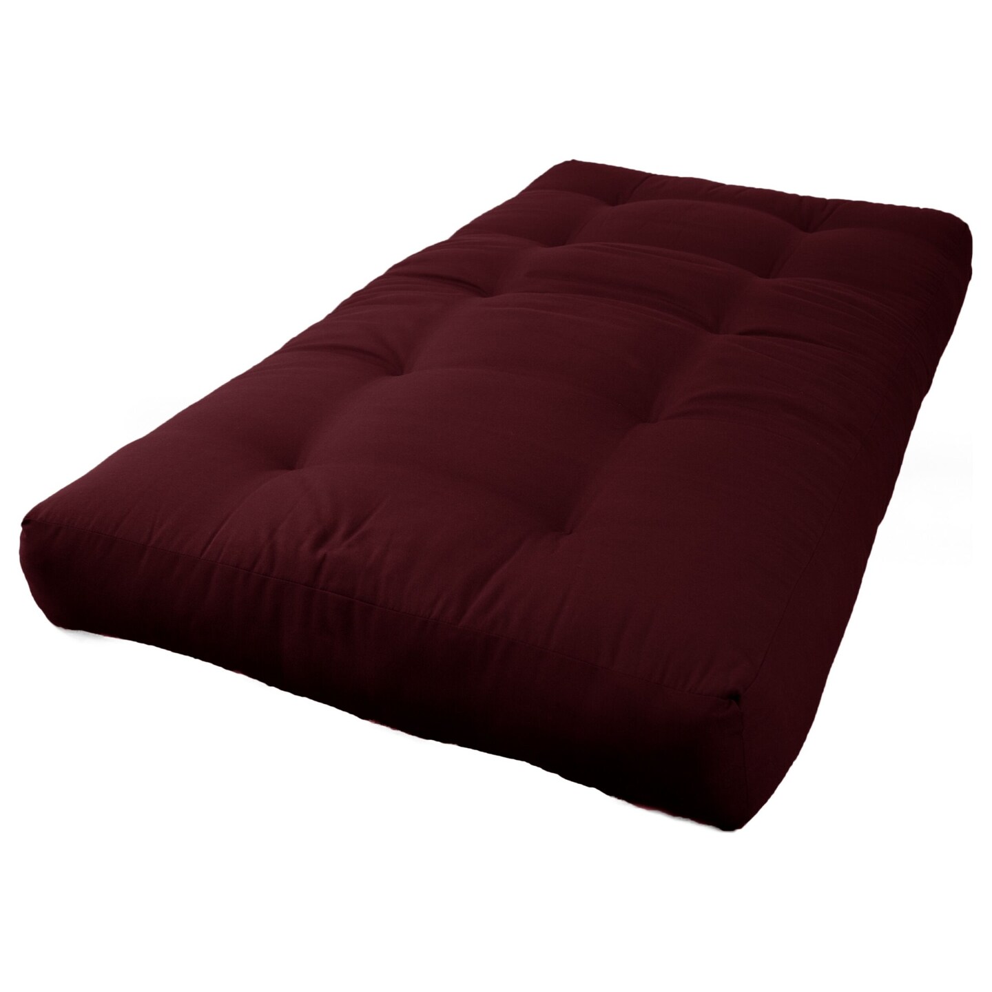 Blazing Needles Renewal 7-inch Twill Twin-size Futon Mattress - Burgundy - Burgundy