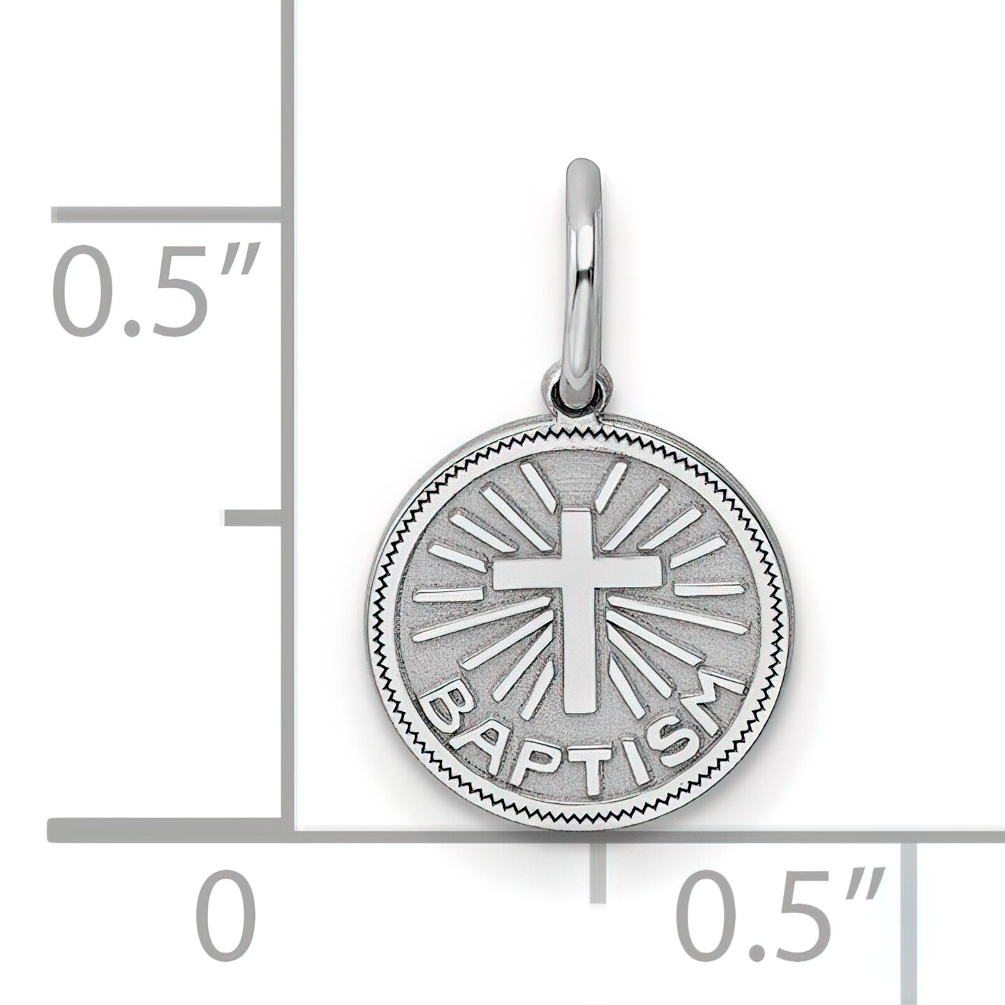 Sterling Silver Baptism Charm Jewerly 15mm x 10mm