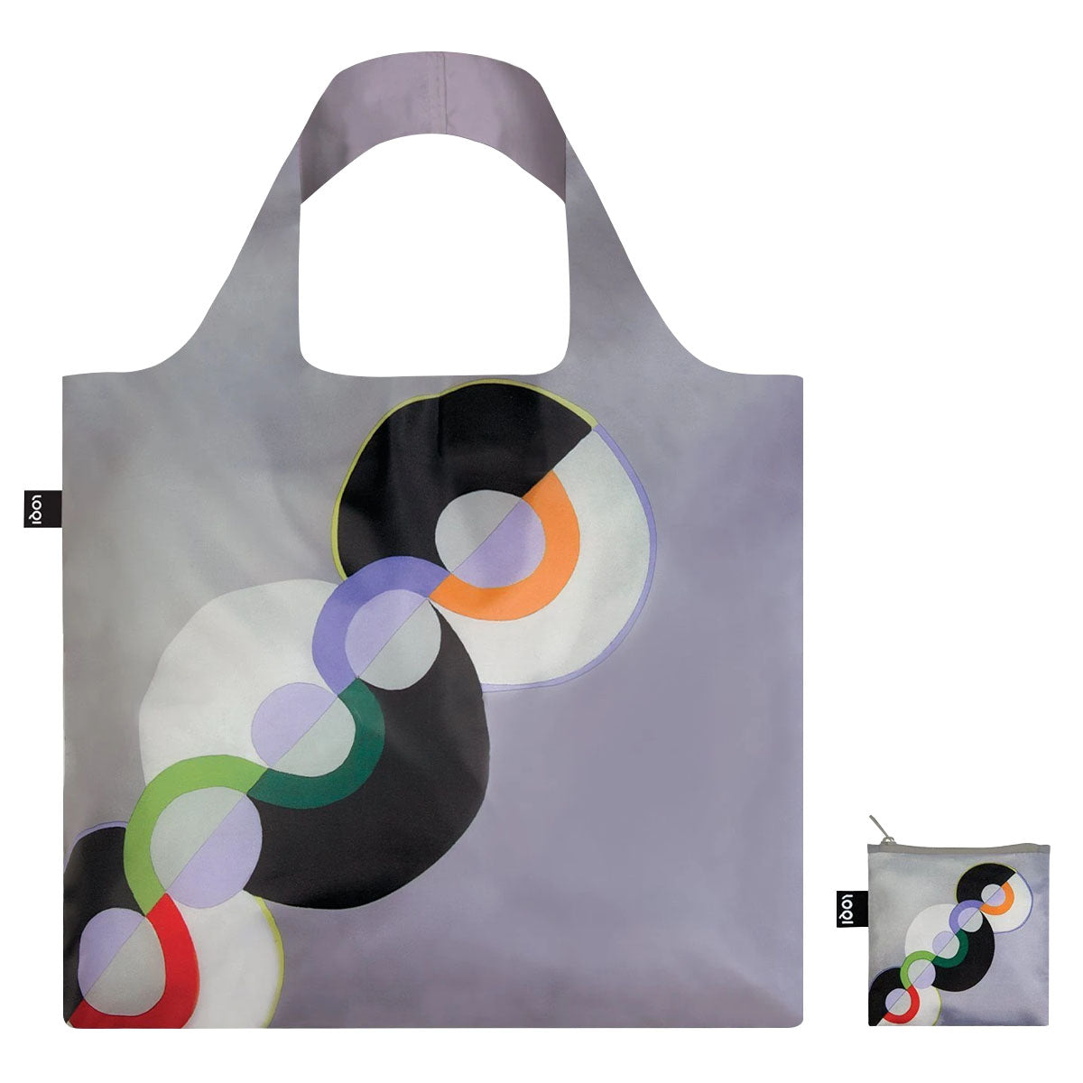 LOQI Museum Reusable Shopping Bag, One Size, Robert Delaunay&#x27;s Endless Rhythm