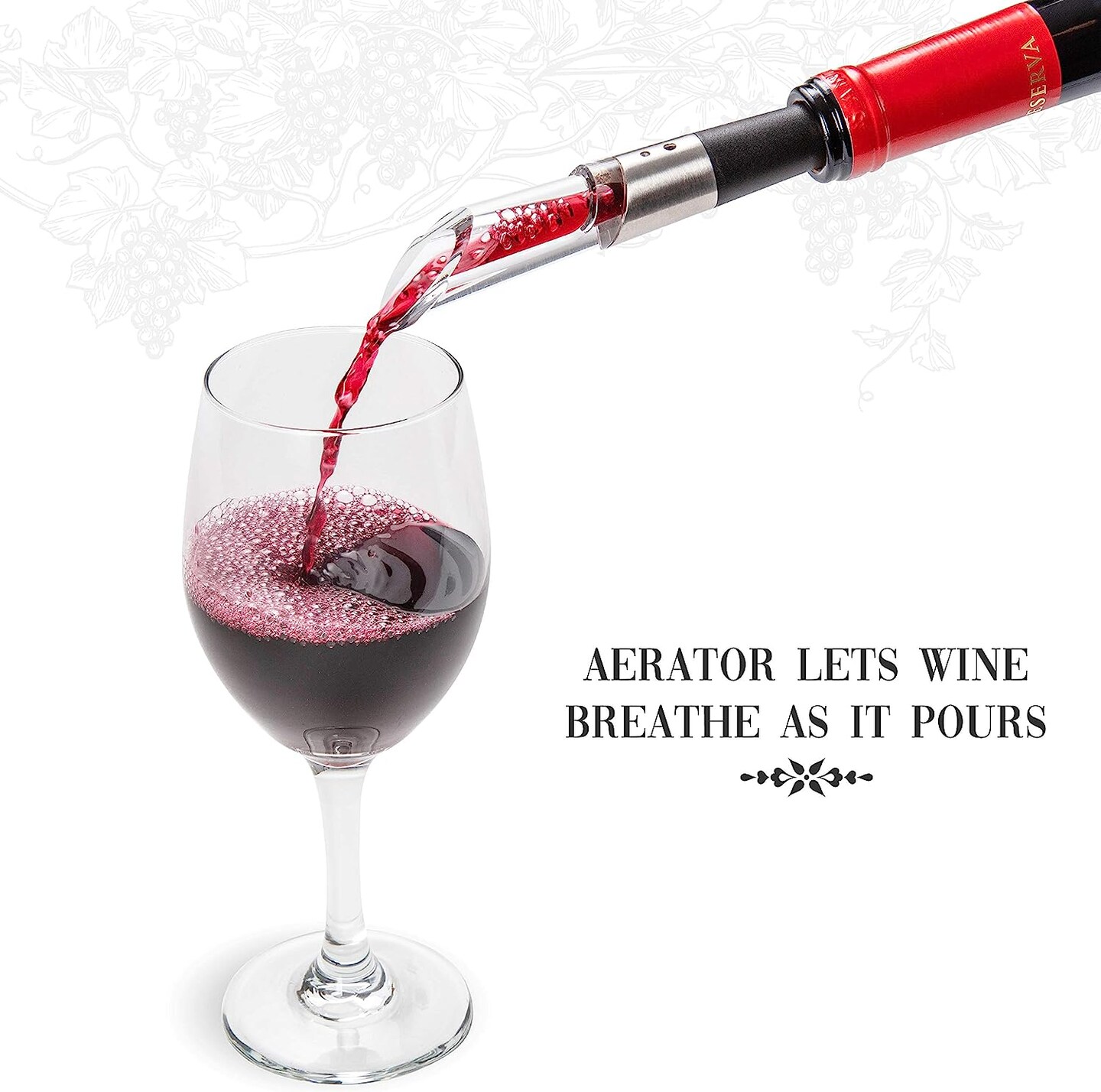 Ivation Electric Wine Opener, 7-Piece Wine Gift Set, Electric Bottle Opener, Wine Aerator Pourer