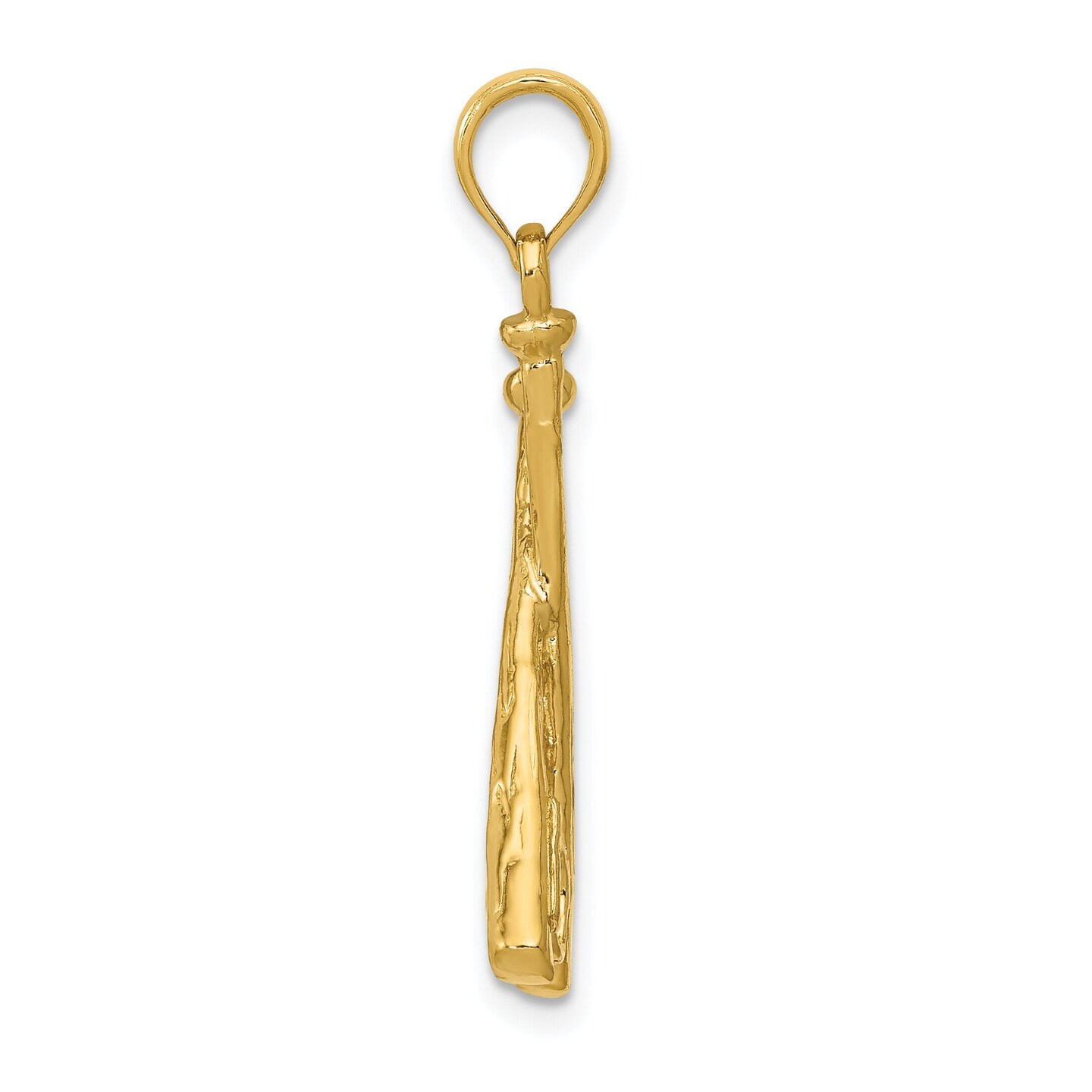 14K Gold Baseball Bats &#x26; Ball Charm Sports Pendant Jewerly 29mm x 13mm