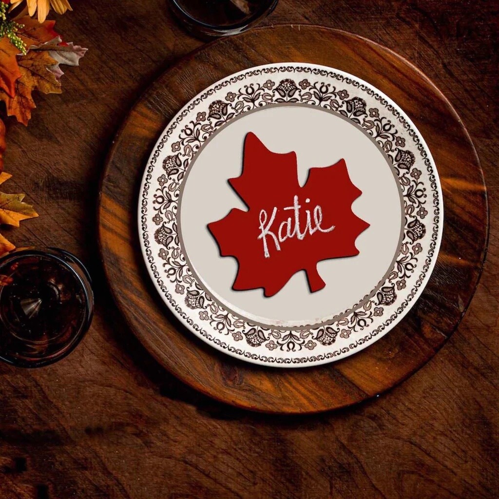 6 in. Unfinished Laser Cut Wooden Maple Leaf