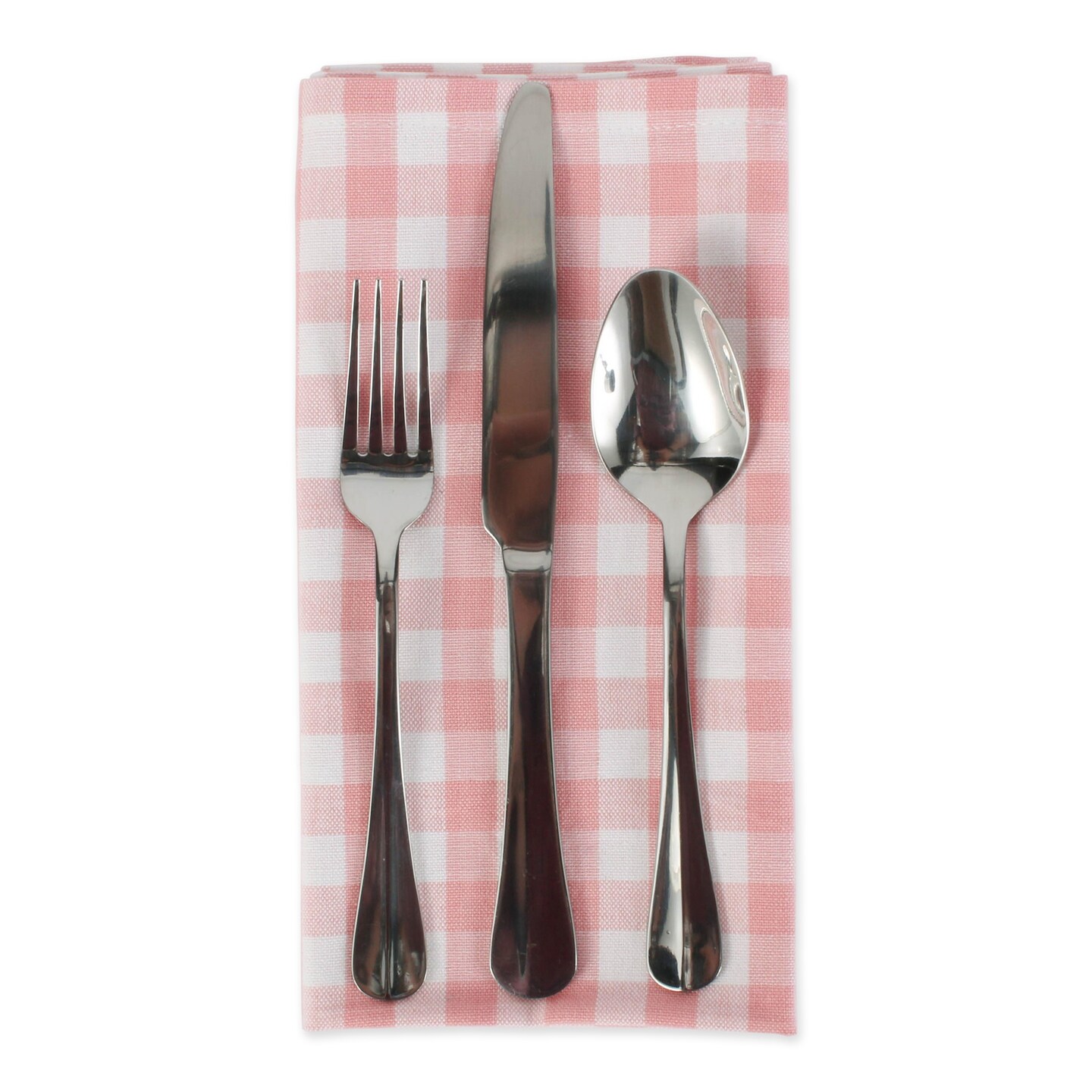 Pink &#x26; White Gingham Napkin Set/4