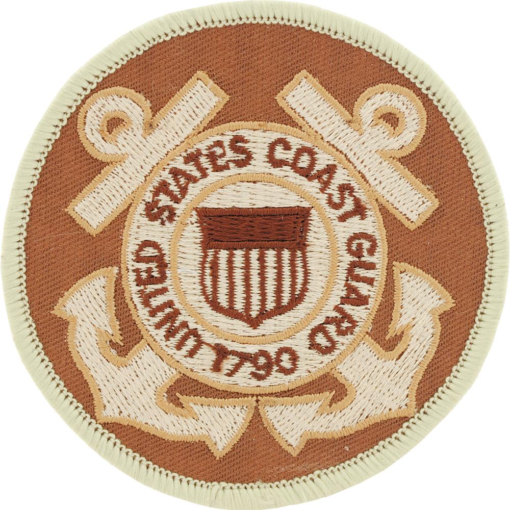U.S. Coast Guard Logo Patch Brown 3&#x22;