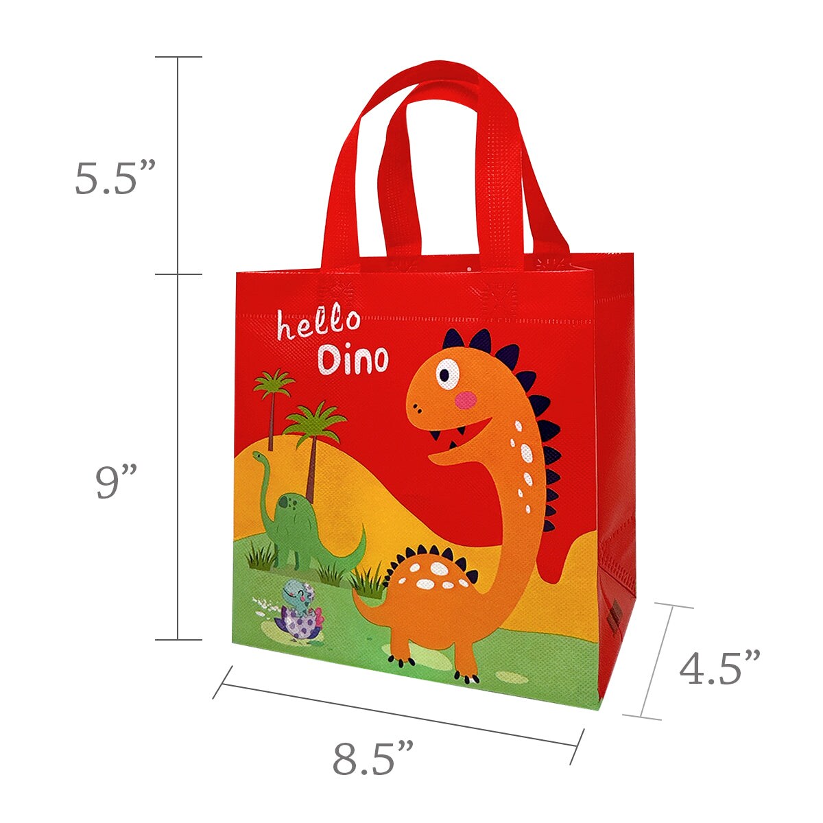 Wrapables Non-Woven Reusable Gift Bags with Handles for Parties, Birthdays, Favors and Treats (Set of 8)