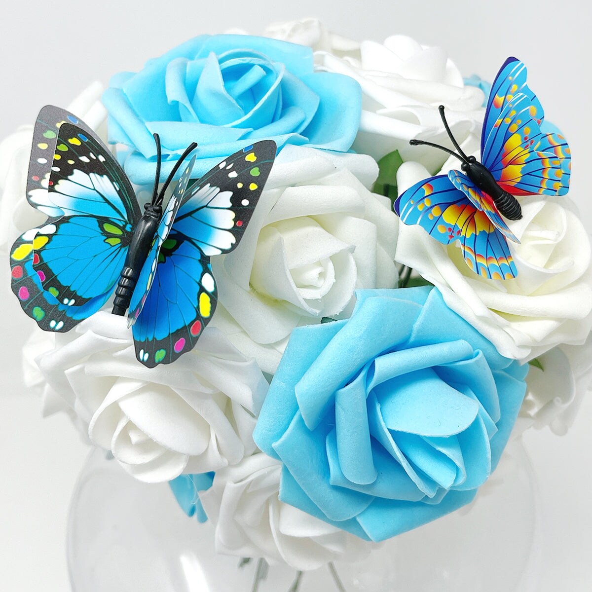 Wrapables 3D Double Wings Butterfly Decorative Wall Decor Stickers, Decals for Bedroom (24 pcs)