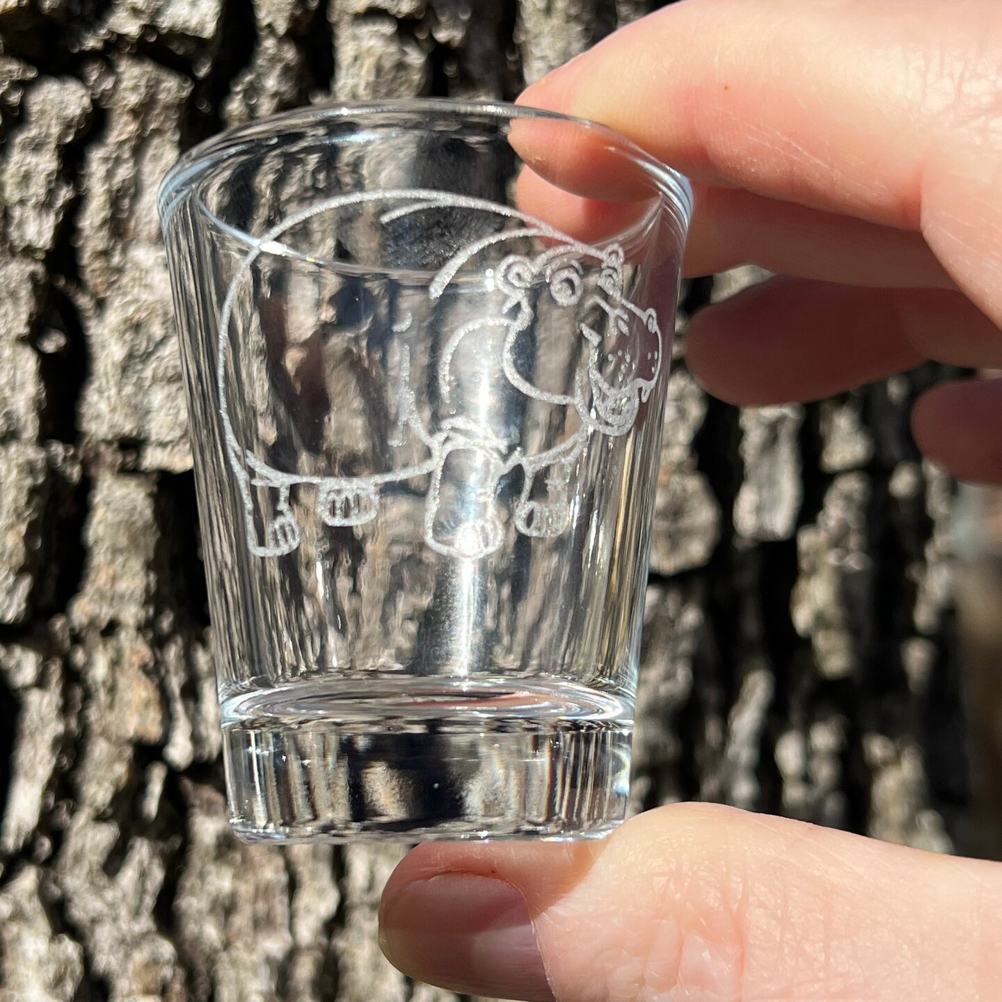 2oz Hippo Shotglass LASER