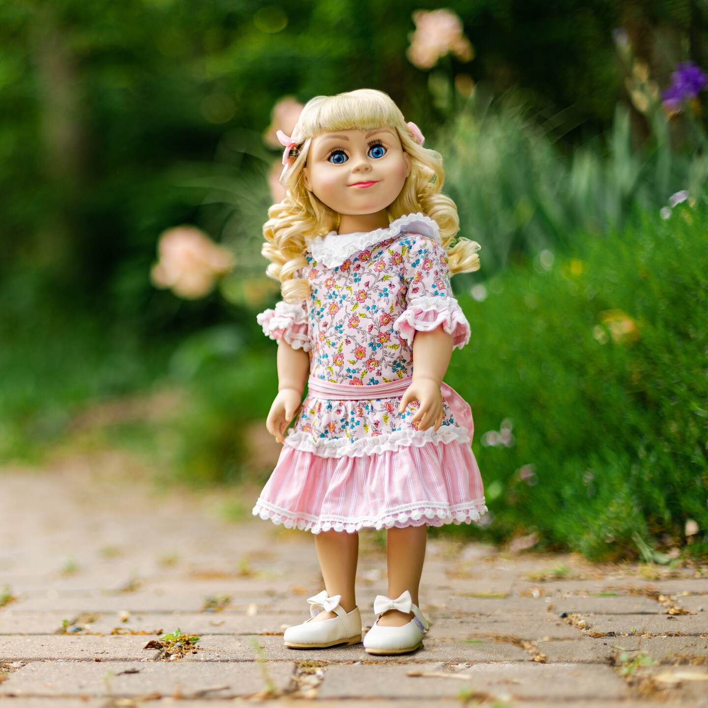 The Queen&#x27;s Treasures 18 Inch Doll Clothes 4 Piece Pink Floral Dress
