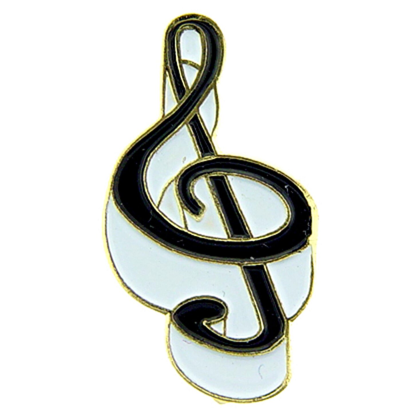 Music Note G Cleff Black Pin 1&#x22;