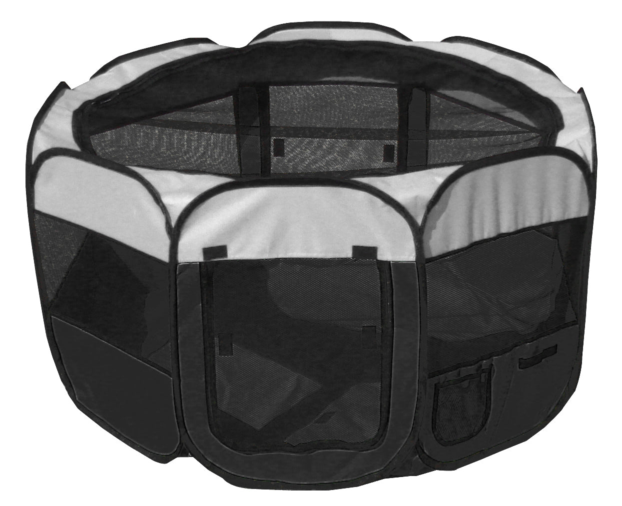 Pet Life All-Terrain Wire-Framed Collapsible Travel Pet Dog Playpen Crate, MD, Black