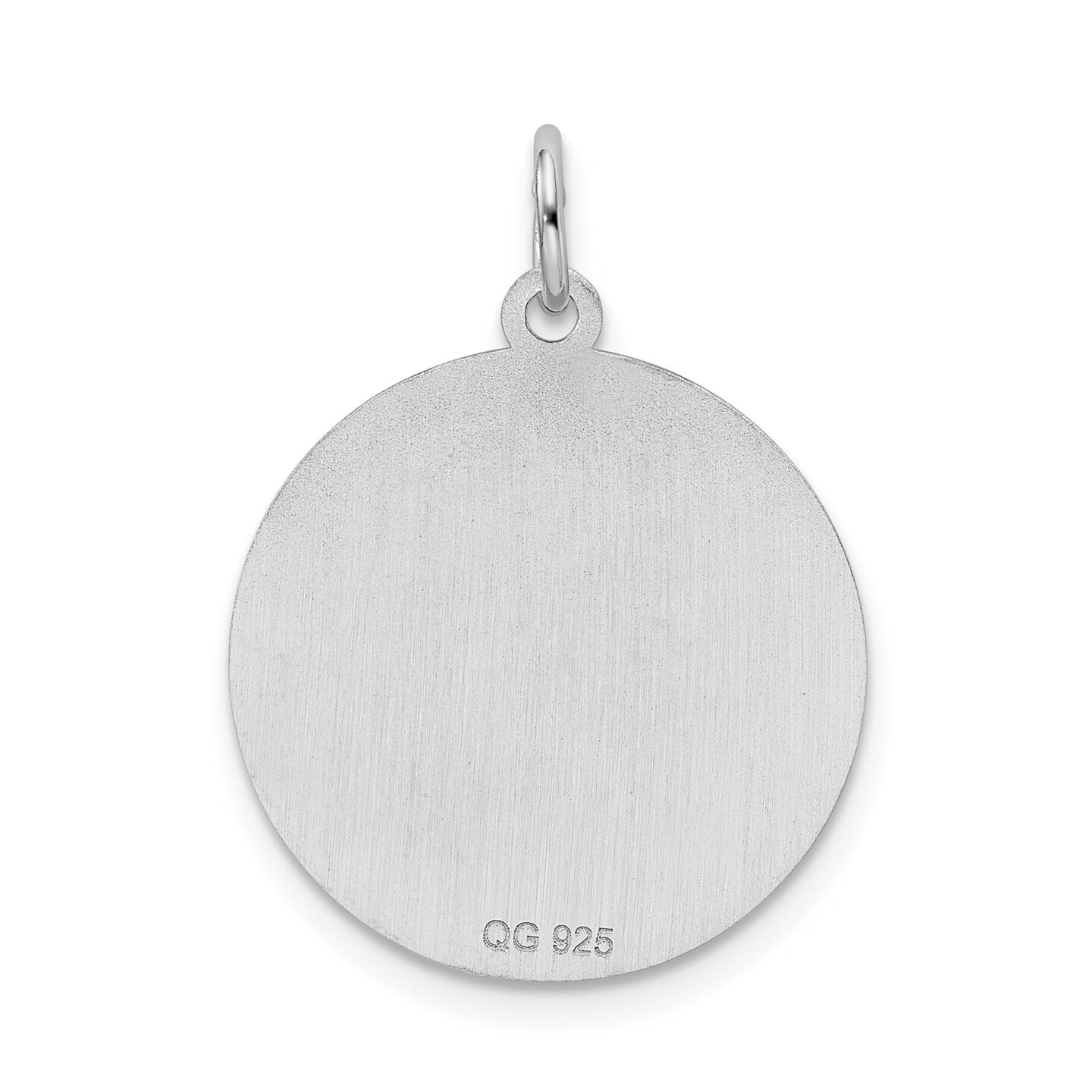 Sterling Silver Greyhound Disc Charm Pendant Jewelry