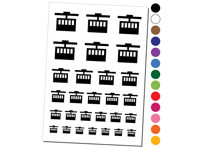 Ski Tram Lift Temporary Tattoo Water Resistant Fake Body Art Set Collection