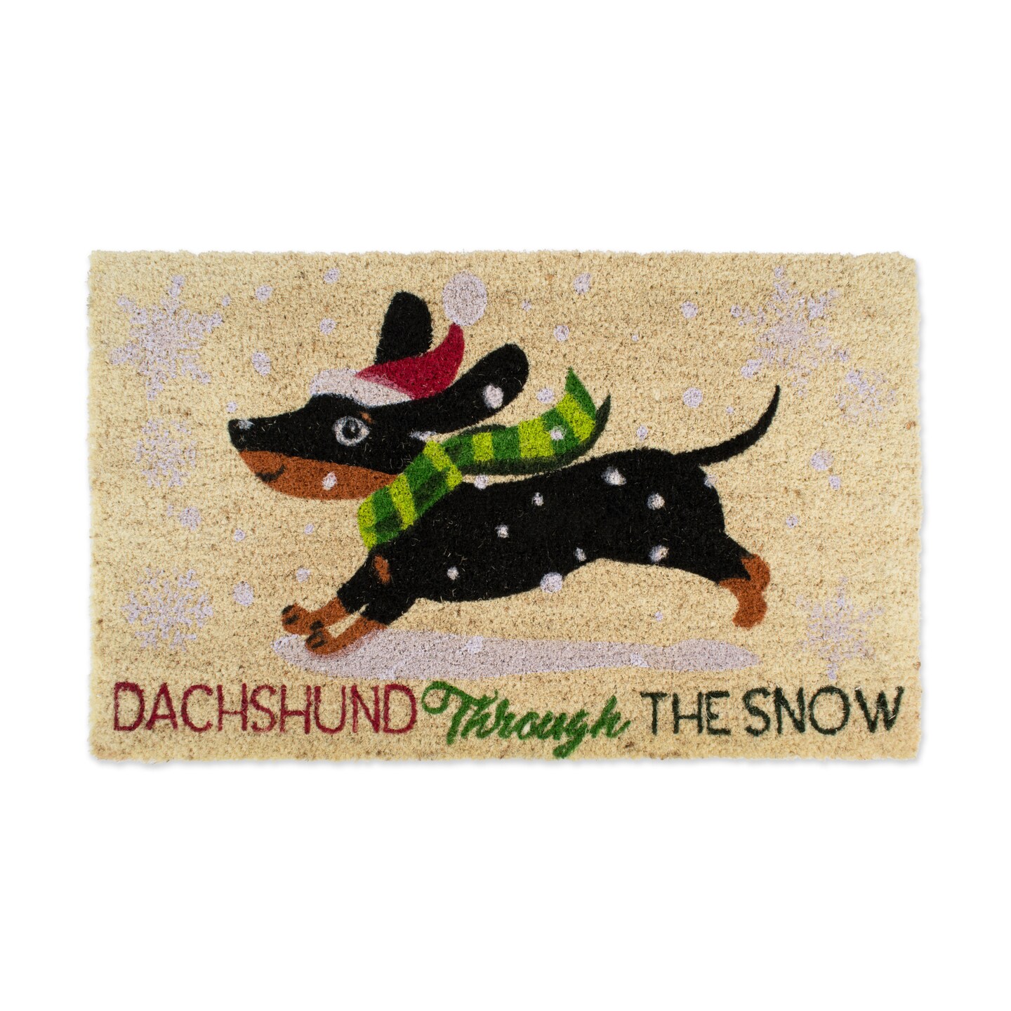 DII Dachshund Through The Snow Doormat Michaels