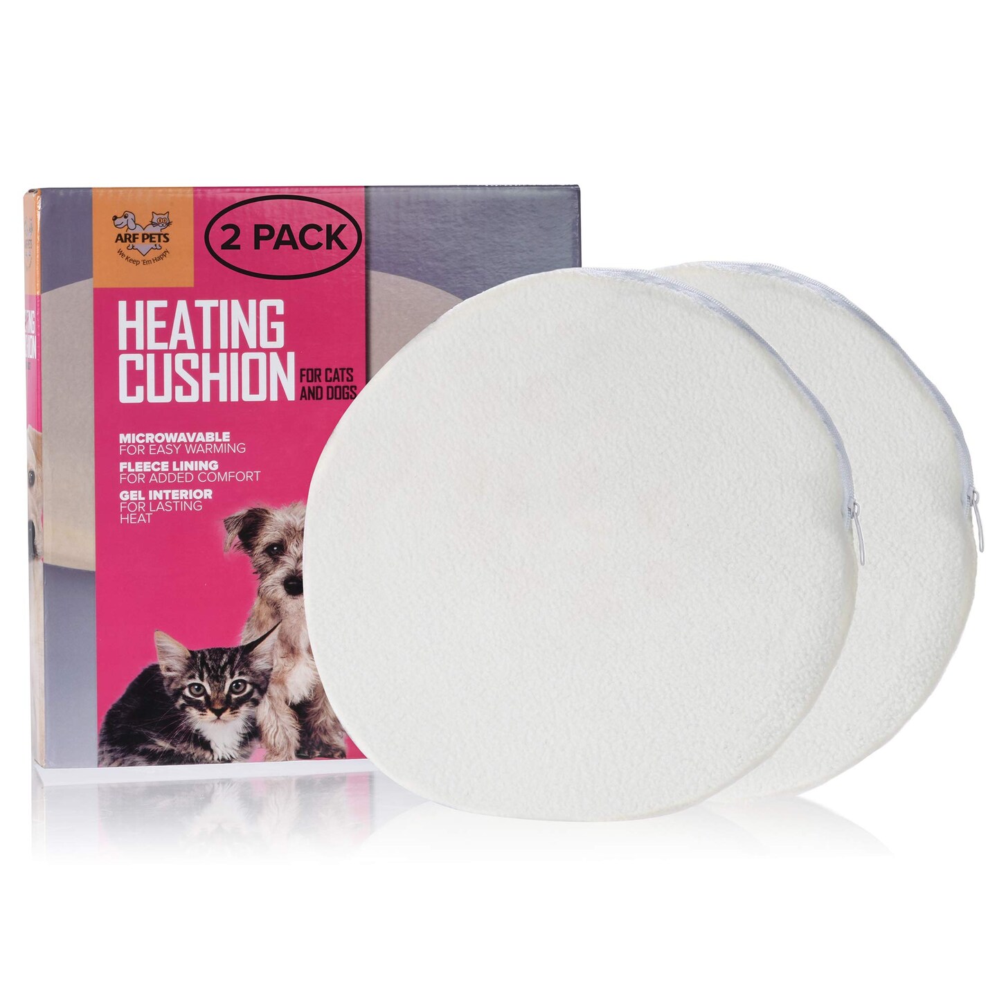 Arf Pets Pet Heating Pad, Warming Heat Mat, Warming Pad Includes Cushion, 2 Pack