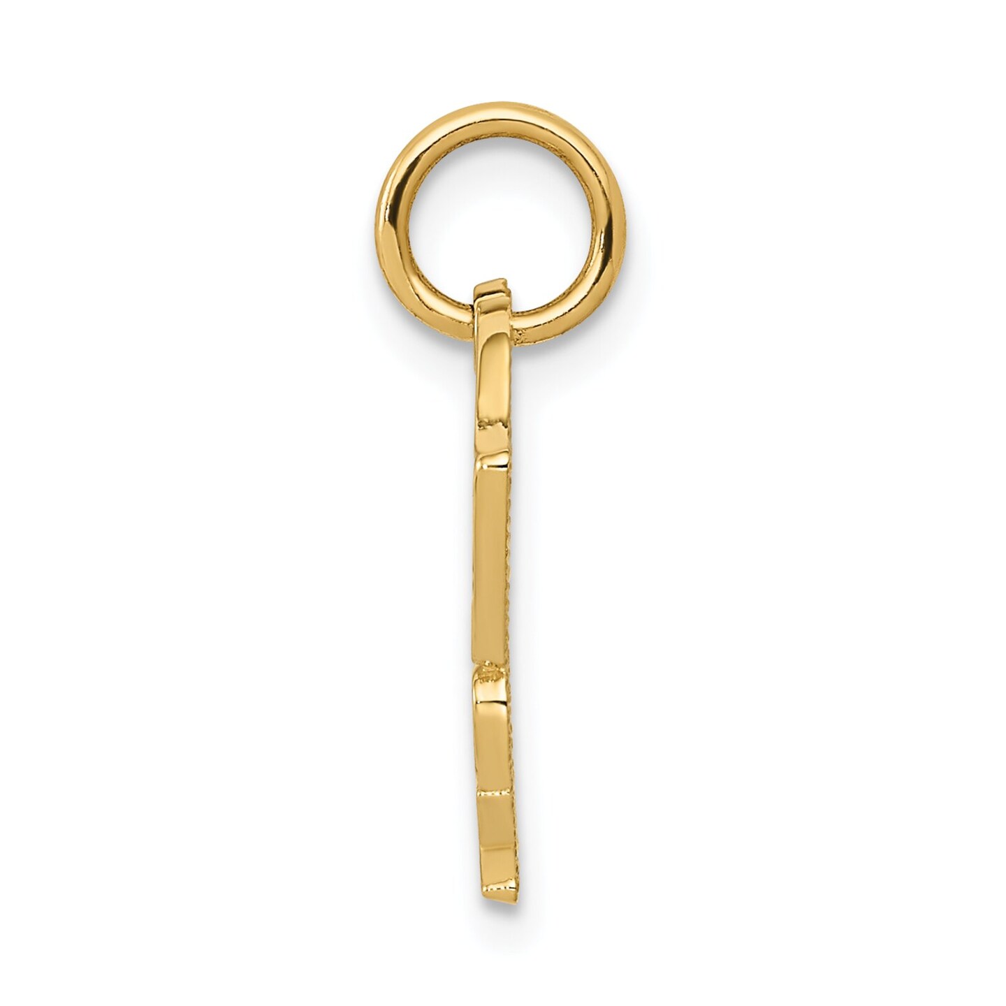 14K Yellow Gold Speed Freak &#x26; Racing Flags Charm Jewerly 20mm x 18mm