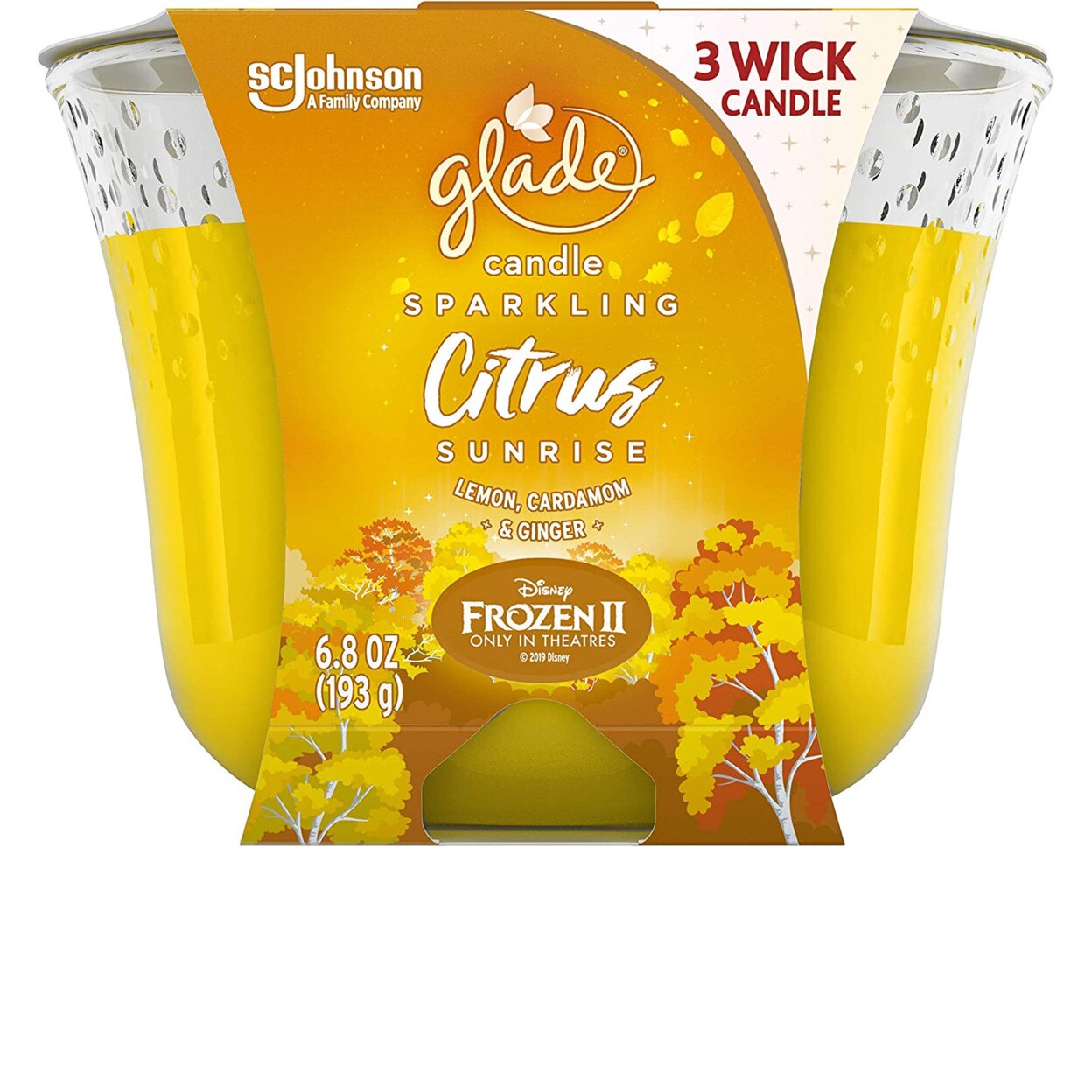 Glade   Holiday Triple Wick Candle - Sparkling Citrus Sunrise - Pack of 2