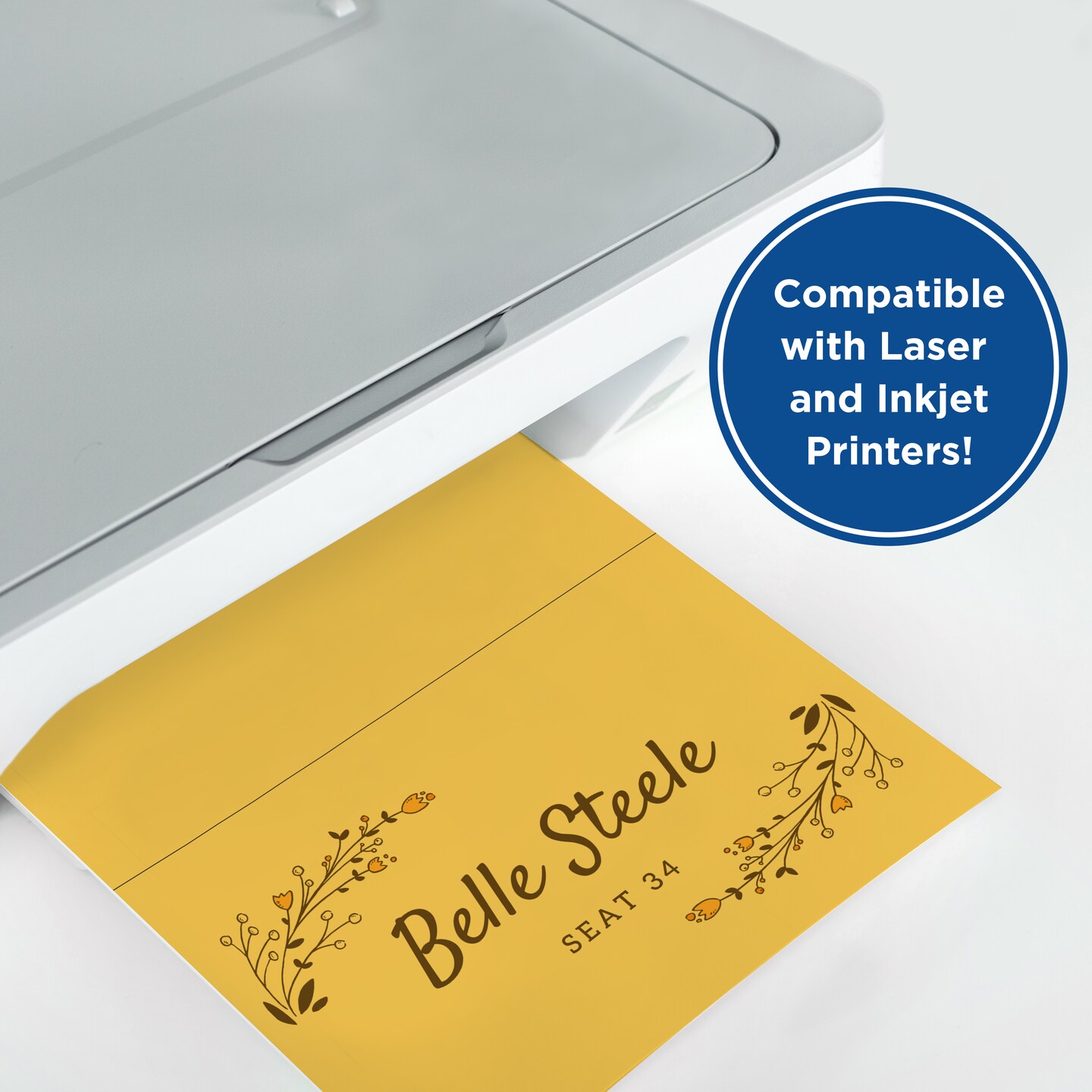 Printworks Floral Cardstock, Includes Fuchsia, Goldenrod, Purple, Pink, and Green Cardstock, 8 ½” x 11”, 200 Sheets (00602)