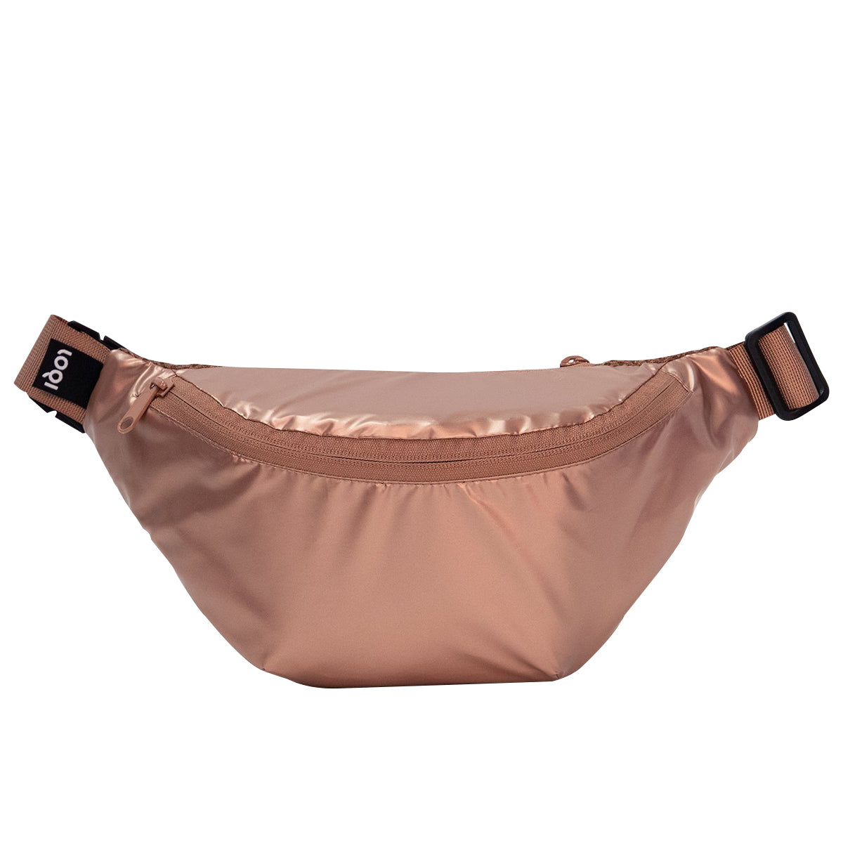 LOQI Metallic Bumbag, Rose Gold, One Size