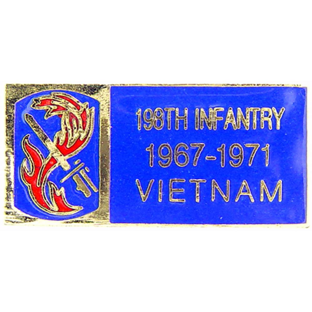 U.S. Army 198th Infantry Brigade Vietnam Pin 1 1/8&#x22;