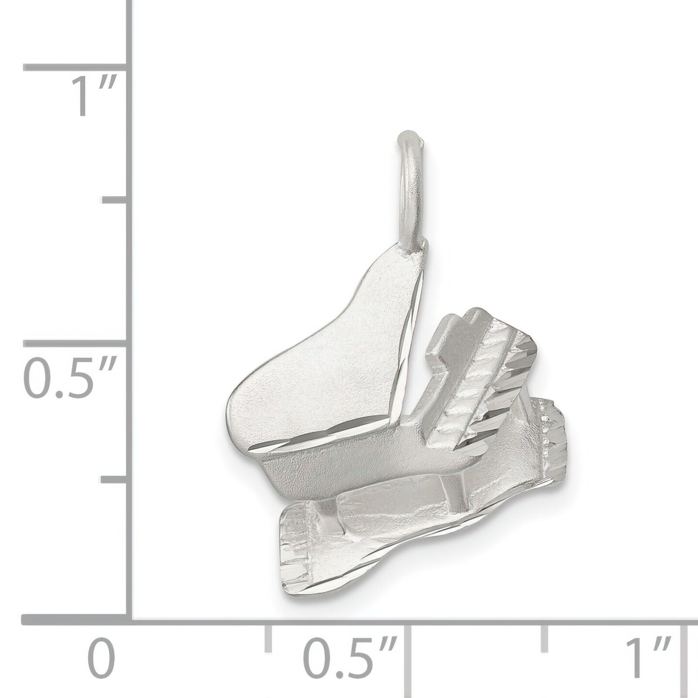 Sterling Silver Piano Charm Jewerly 19mm x 18mm