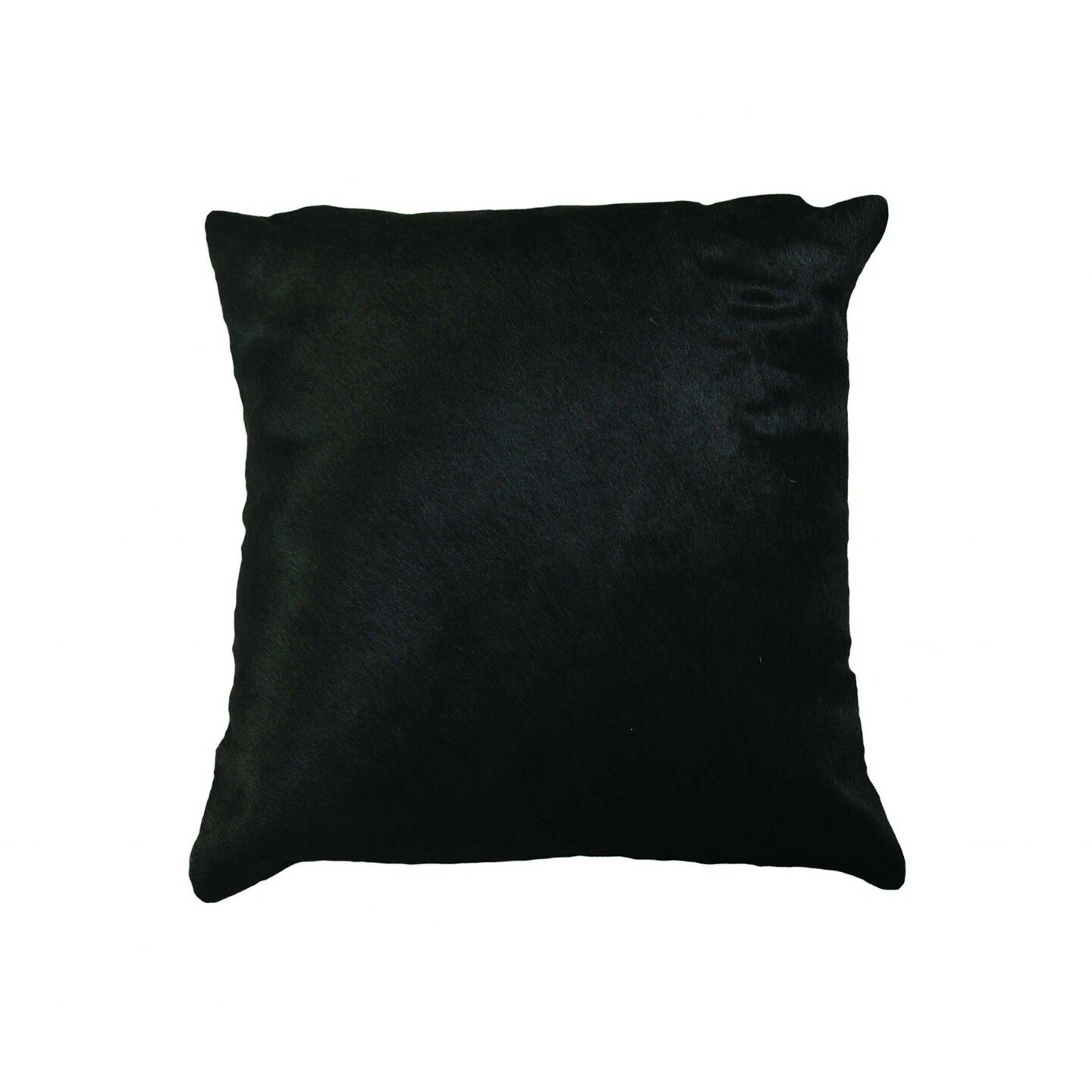 18&#x22; X 18&#x22; X 5&#x22; Black Cowhide  Pillow
