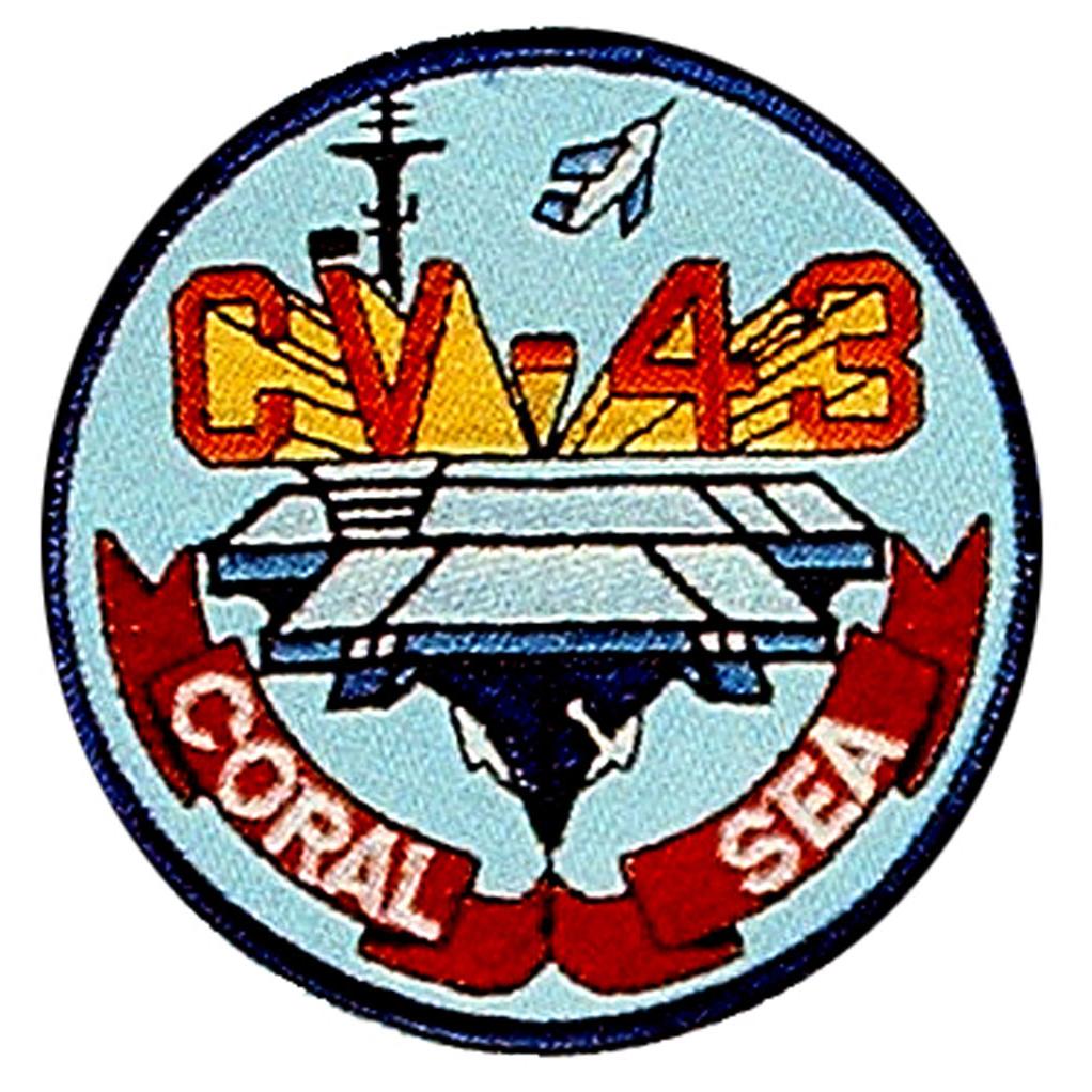 U.S. Navy Coral Sea CV-43 Patch 3&#x22;