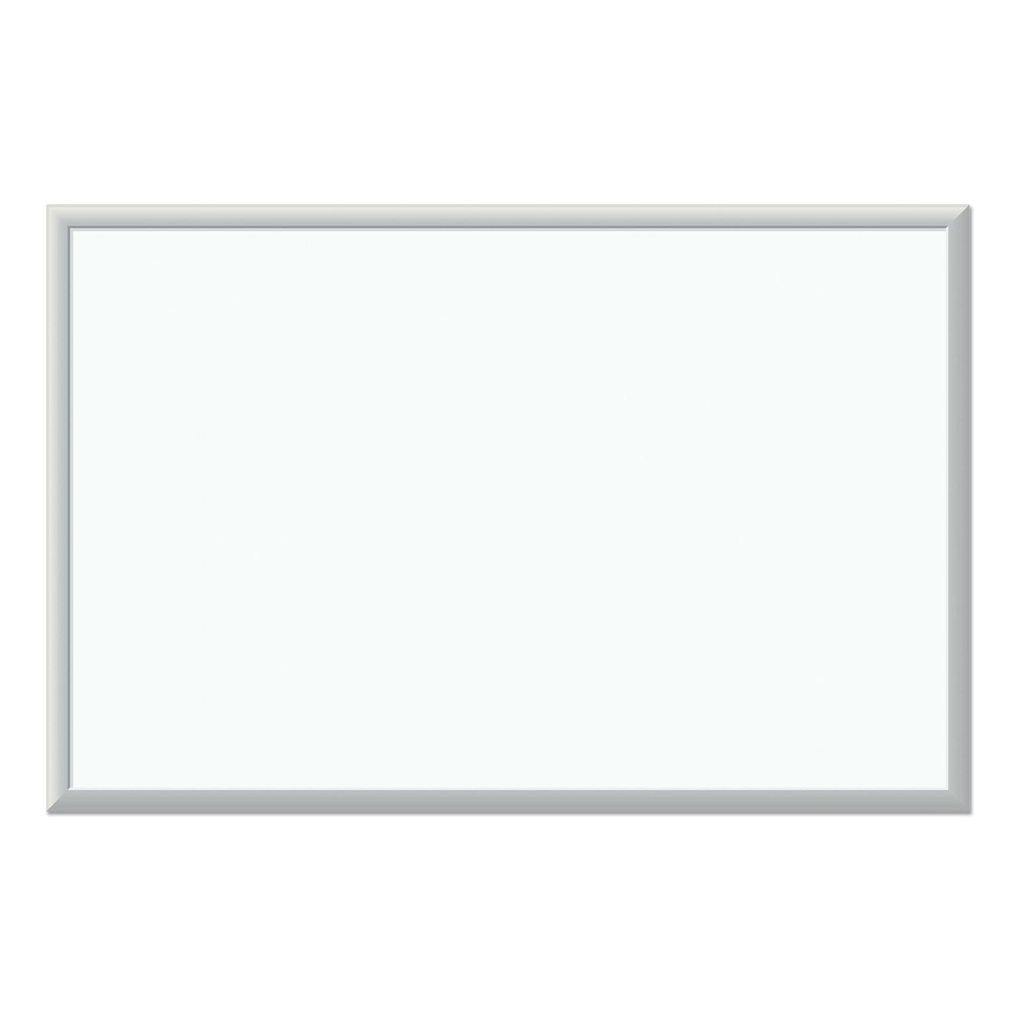 U Brands Melamine Dry Erase Board 36 x 24 White Surface Silver Frame