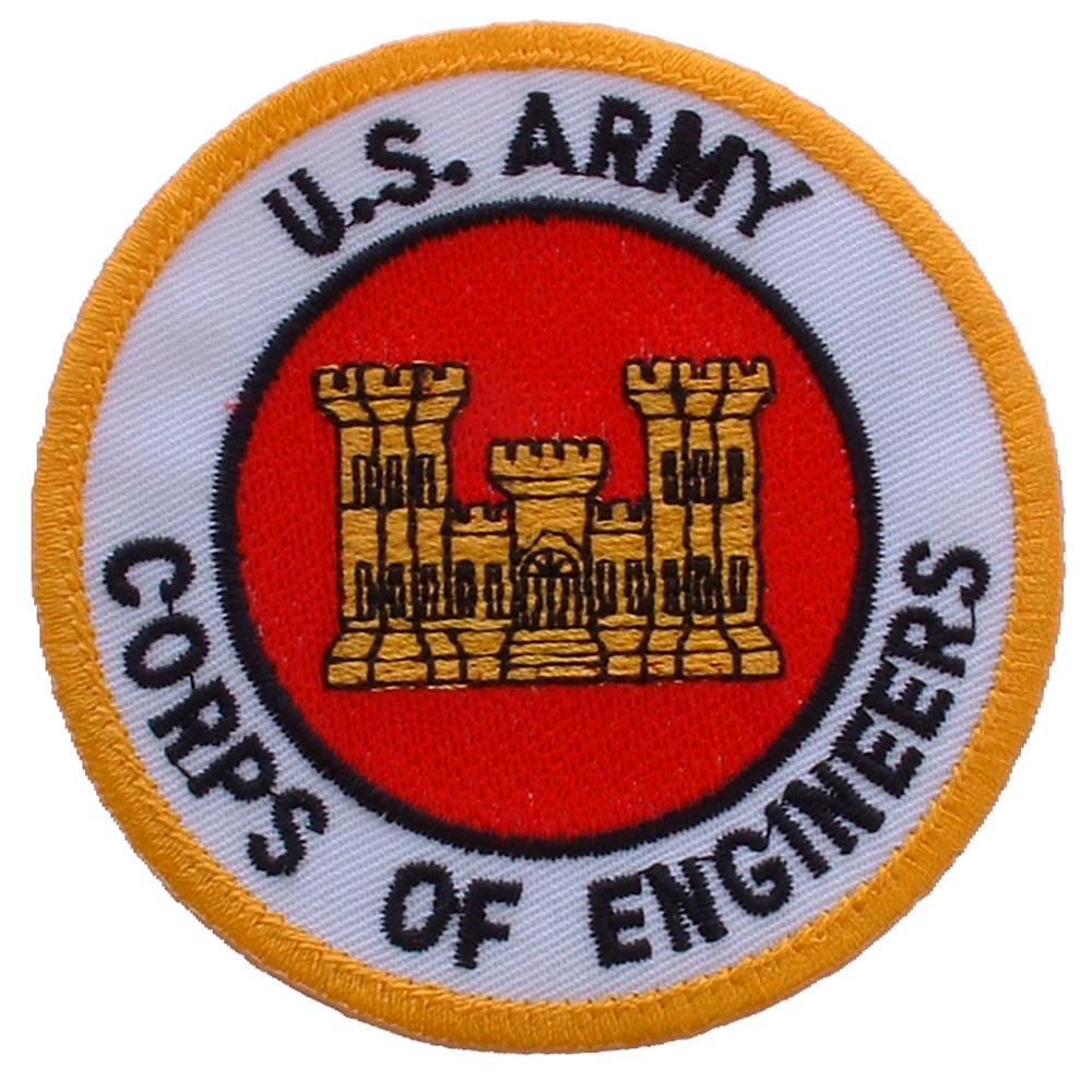 U.S. Army Corps of Engineers Patch Red &#x26; White 3&#x22;