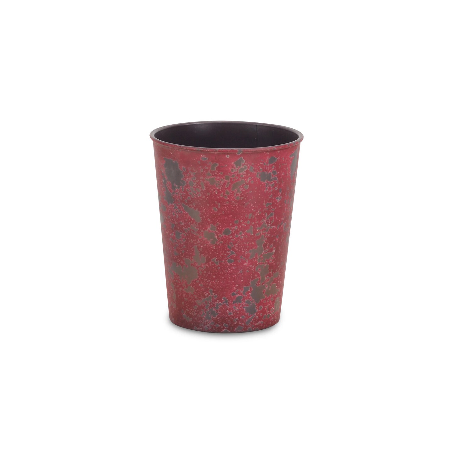Contemporary Home Living 6.25&#x22; Rustic Red Round Tapered Planter