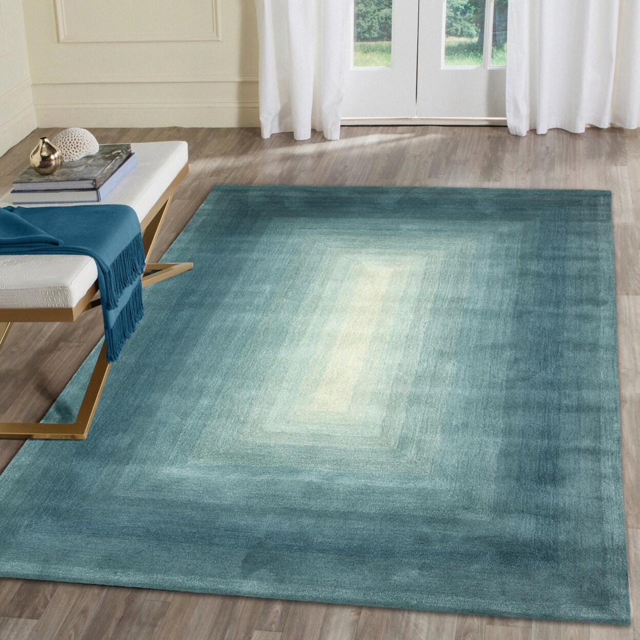 The Rug Department Liora Manne Tivoli Dream Border Indoor Area Rug Aqua
