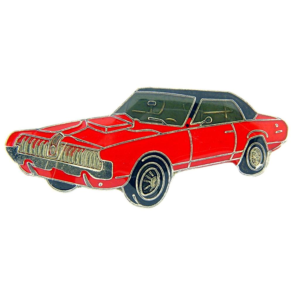 Mercury Cougar Car Pin Red 1&#x22;