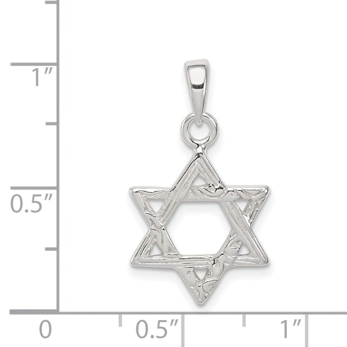 Sterling Silver Star of David Charm Jewerly 21mm x 14mm