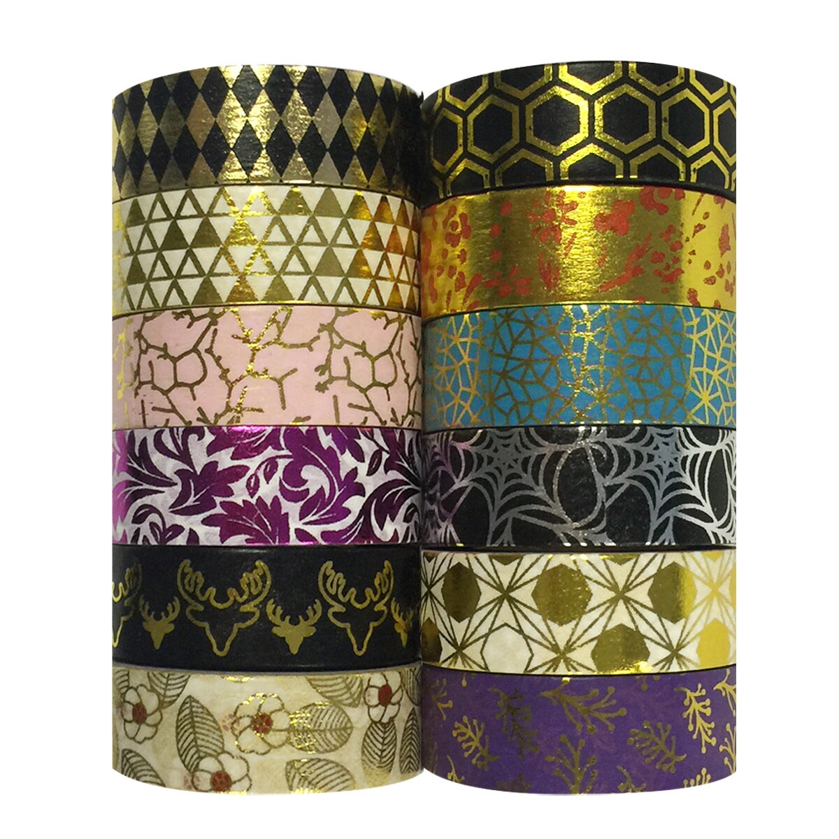 Wrapables Washi Tapes Decorative Masking Tapes, Set of 12, ADSET56