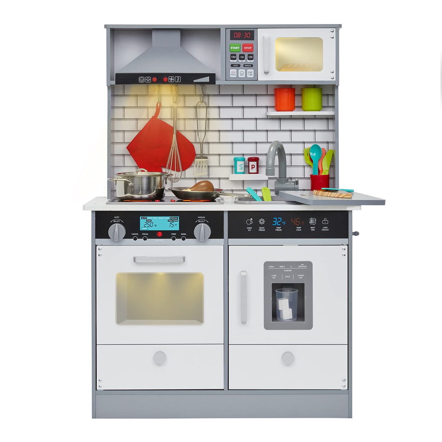Lil&#x2019; Jumbl kitchen set for kids Interactive Kitchen Pretend Wooden Play Kitchen