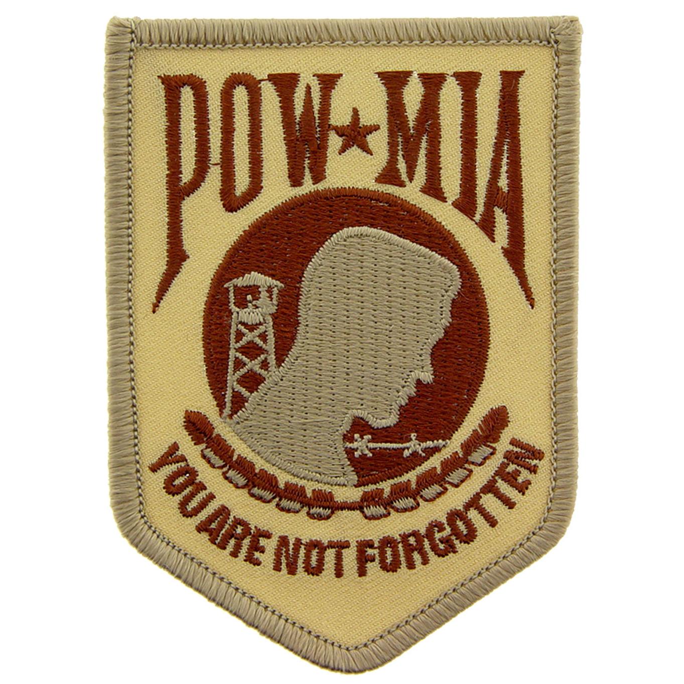 POW MIA Patch Brown 3 1/2&#x22;