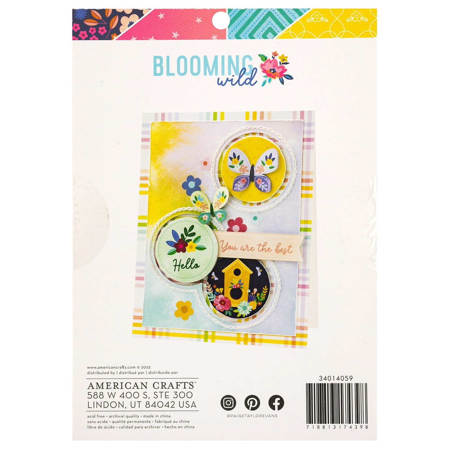 Paige Evans Single-Sided Paper Pad 6"X8" 36/Pkg-Blooming Wild