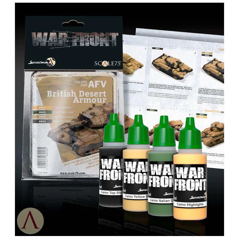 ScaleColor Warfront - Colors For AFV: British Desert Armour Paint Set