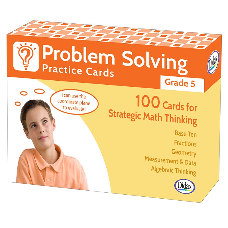 Problem solving practice cards grade 5 michaels