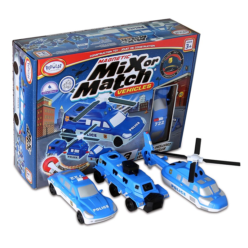 Magnetic Mix or Match&#xAE; Vehicles, Police