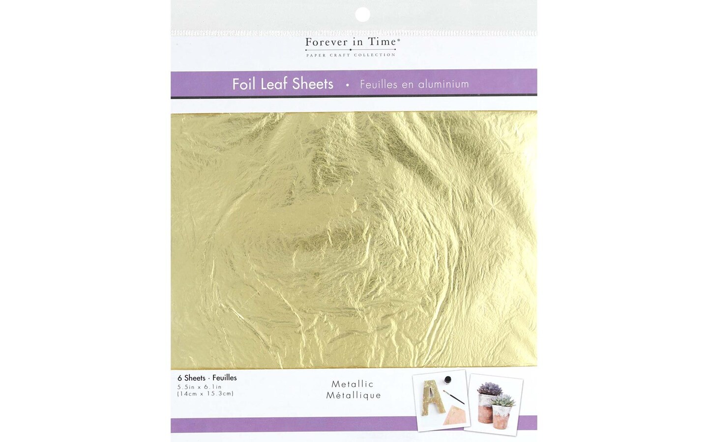 Multicraft Foil Leaf 6Pc Metallic Gold