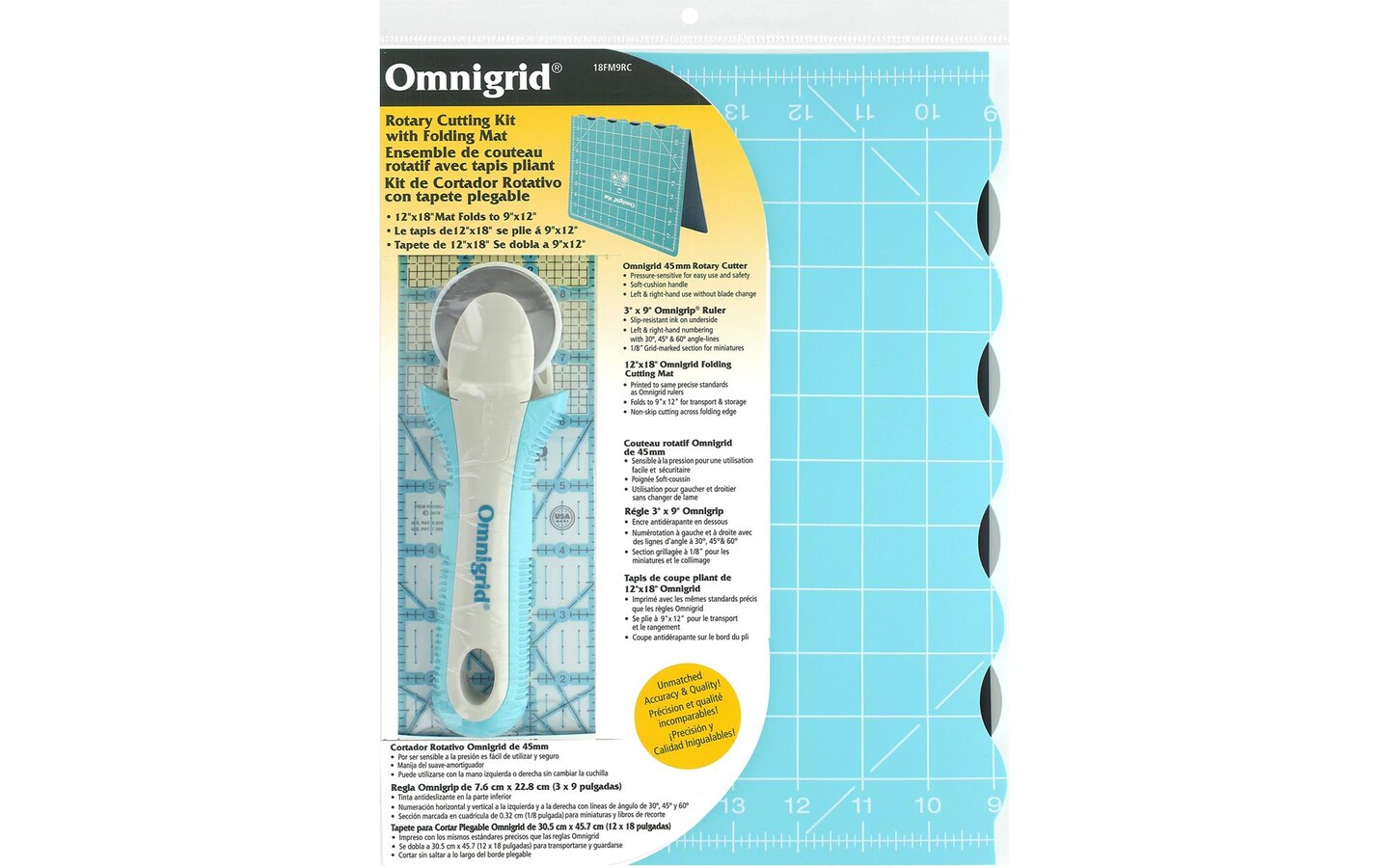Omnigrid Rotary Cutting Kit Fold Mat/Cut/Ruler Sm Michaels