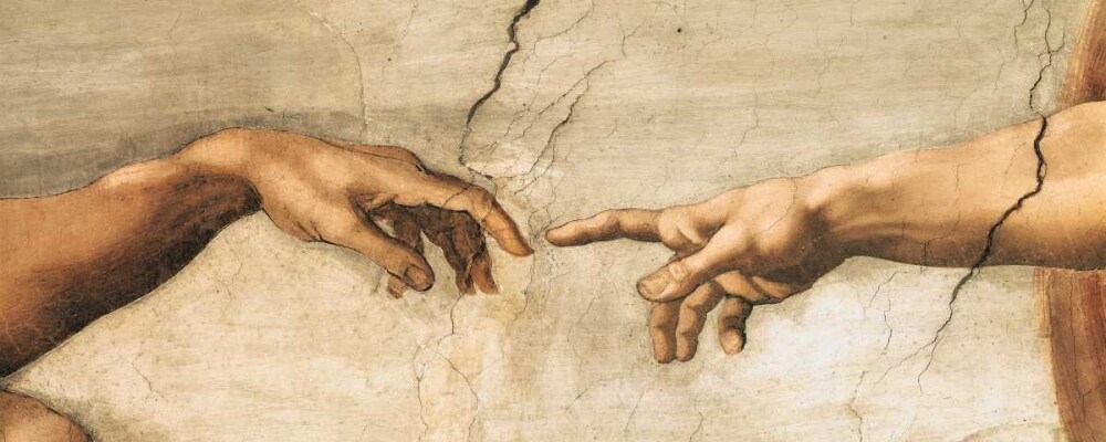 Creazione di Adamo-particol Poster Print by Michelangelo Michelangelo # MB3076