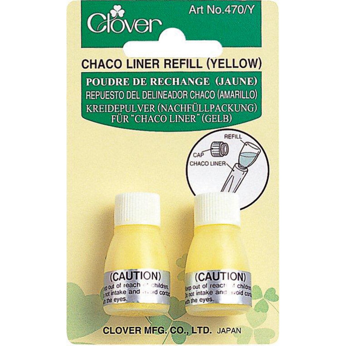 Clover Chaco Liner Refill 2/Pkg-Yellow