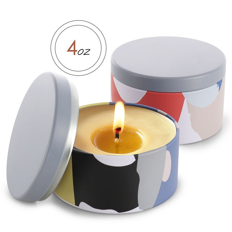 Candle Making Metal Jars Storage Containers Lids and Stickers