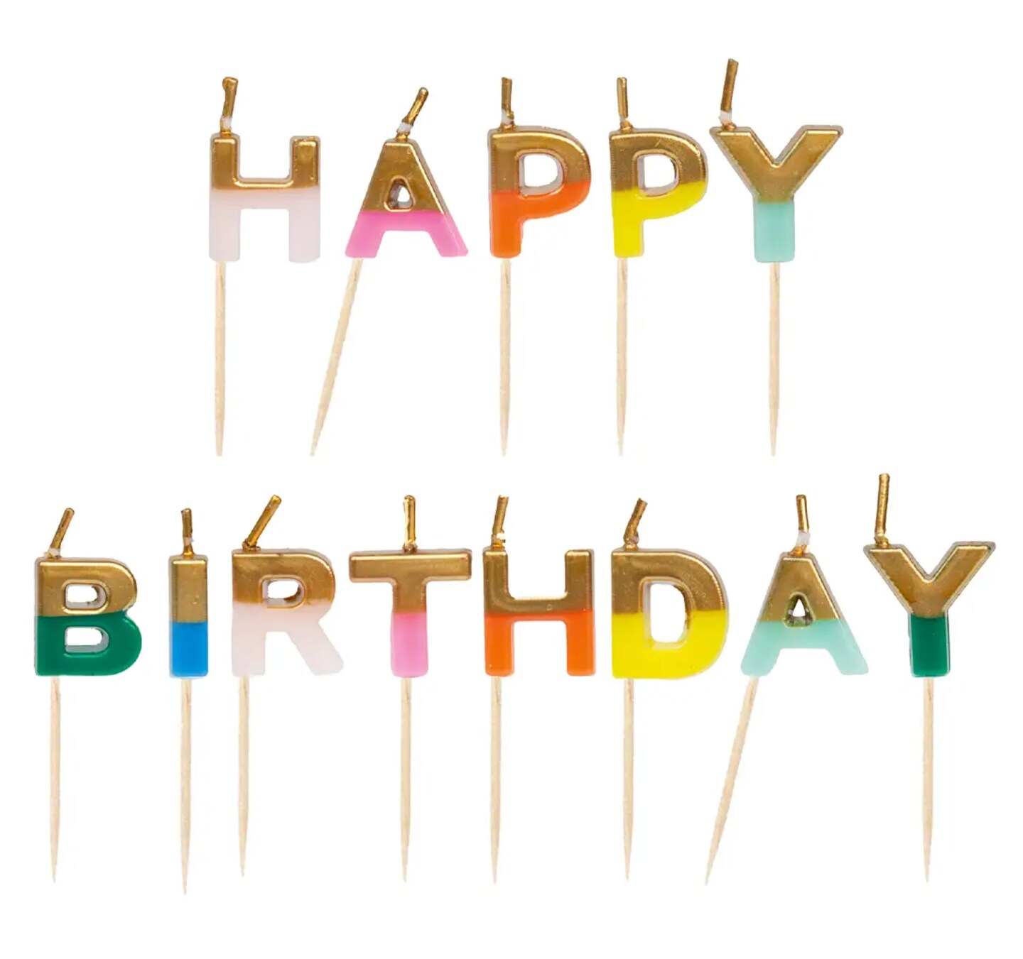 Happy Birthday Rainbow Candles