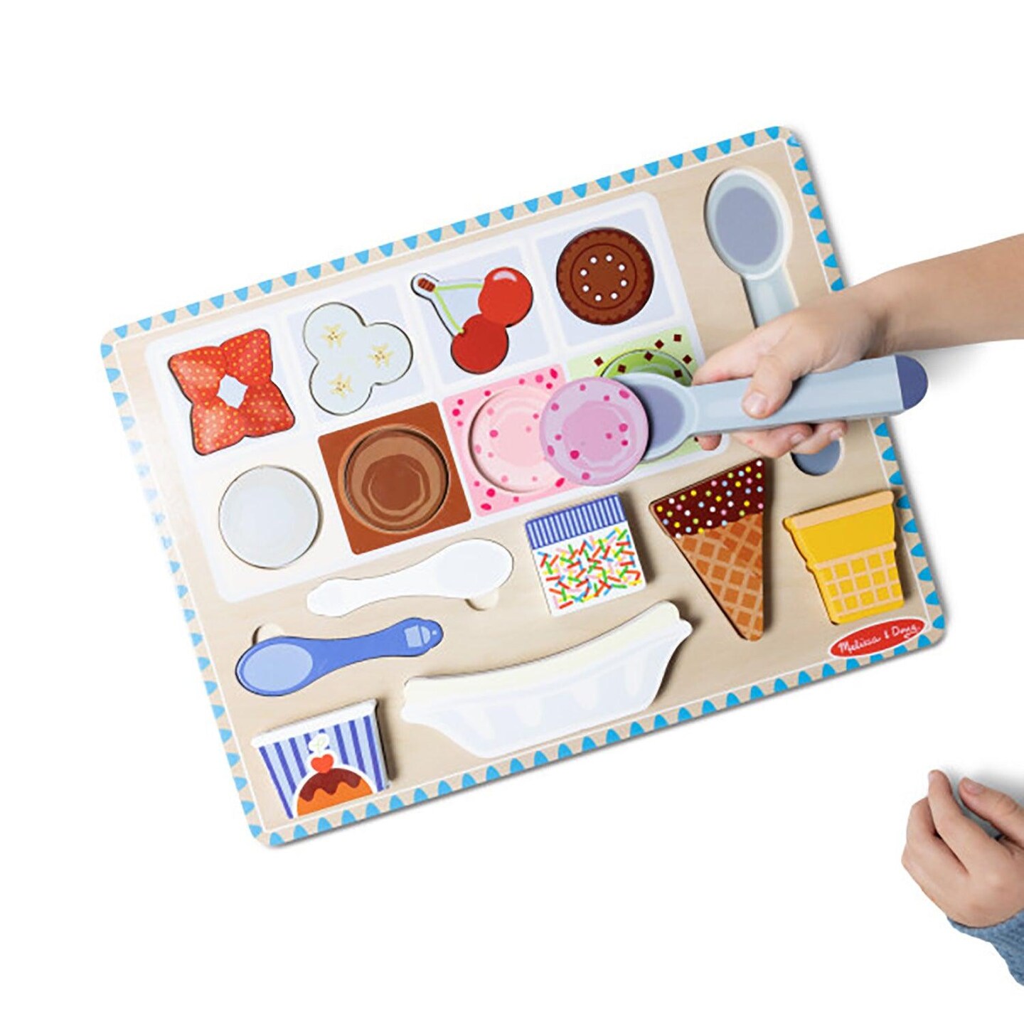 Wooden Magnetic Ice Cream Puzzle &#x26; Play Set