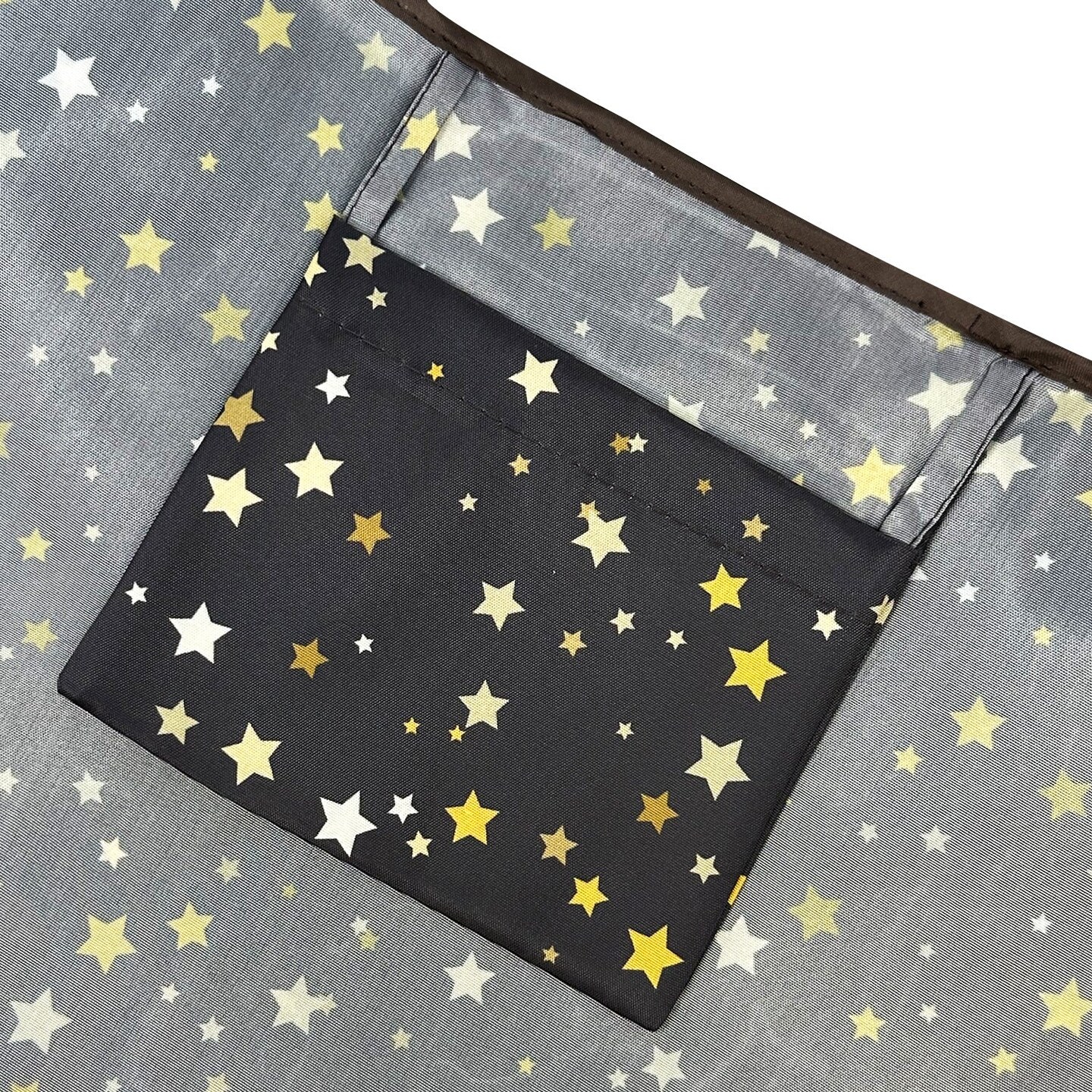 Wrapables Large & Small Foldable Tote Nylon Reusable Grocery Bags, Set of 2, Shining Stars
