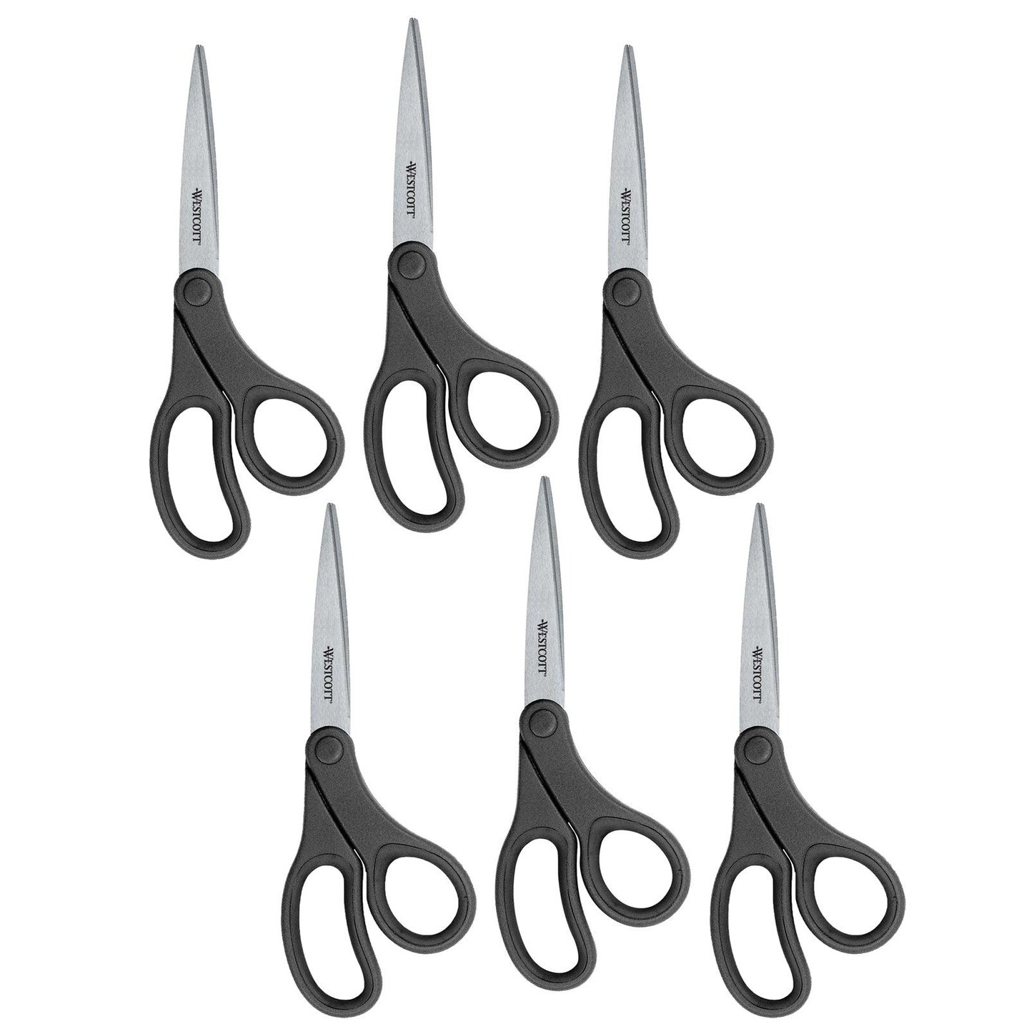 KleenEarth&#xAE; Basic 8&#x22; Scissors, Bent, Pack of 6