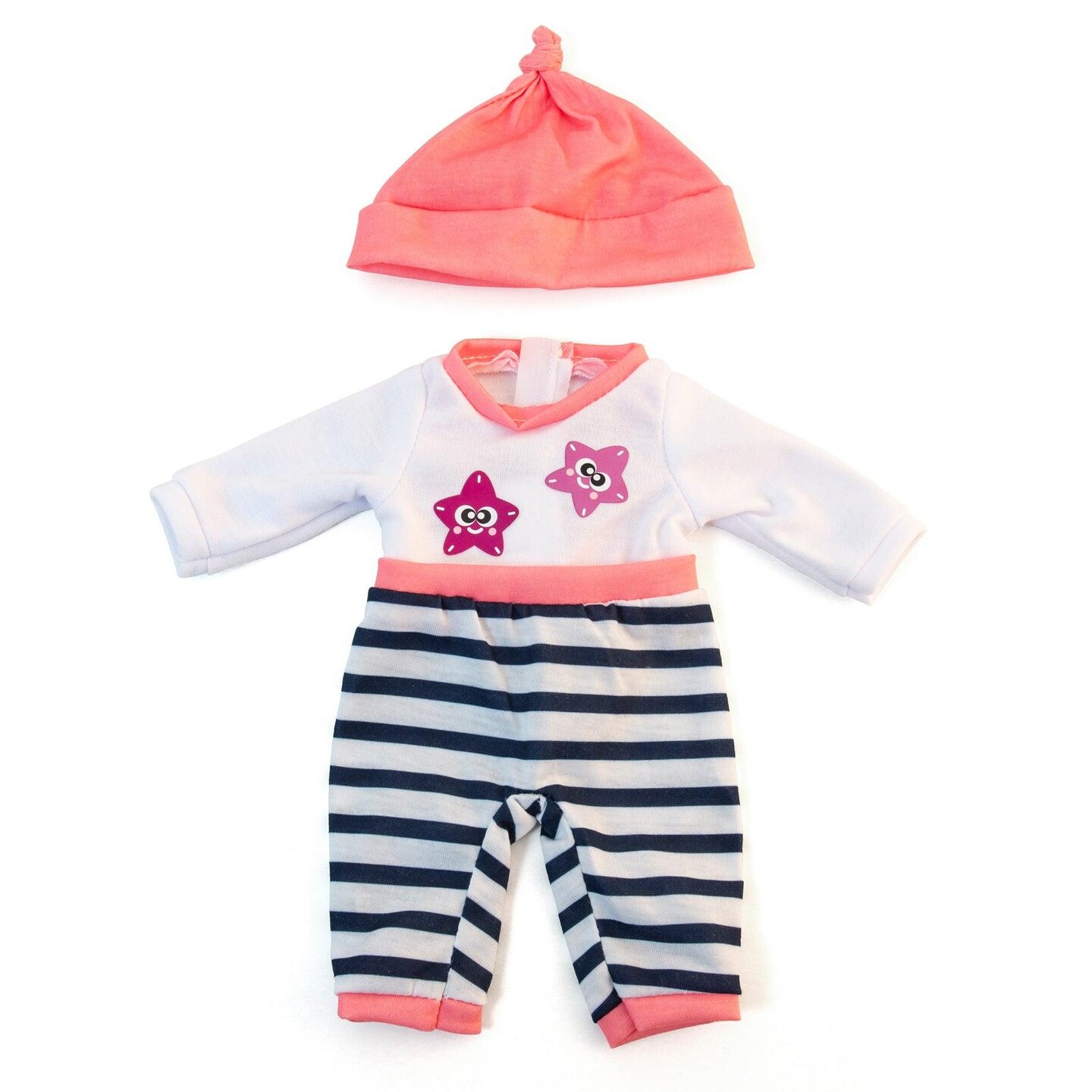 Doll Clothes, Fits 12-5/8&#x22; Dolls, Cold Weather Salmon Pajamas